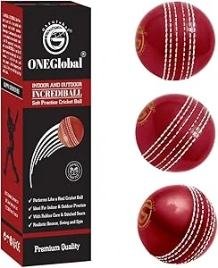 Soft Rubber Cricket Ball for Practice | Outdoor & Indoor Practice Cricket Ball w