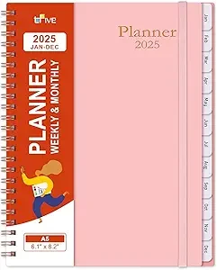 2025 Planner, Weekly and Monthly Calendar Planner, Jan 2025 - Dec 2025, A5 6.1"